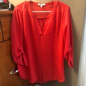 Women’s red 3/4 sleeve blouse